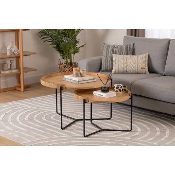 Mobilier Mandy, Anthracite - Natural, 60x60 cm
