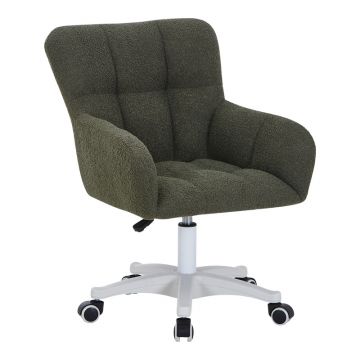 Scaun de birou Givole, verde masliniu, 55x55x75-84 cm