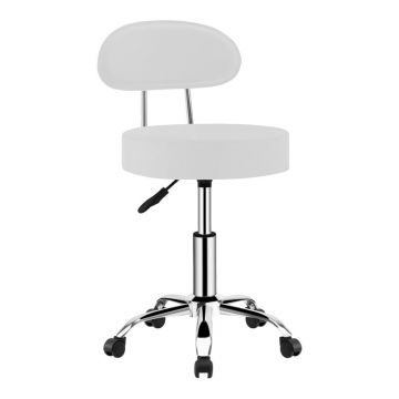 Scaun rotativ Tebere, alb, 35x66-80 cm