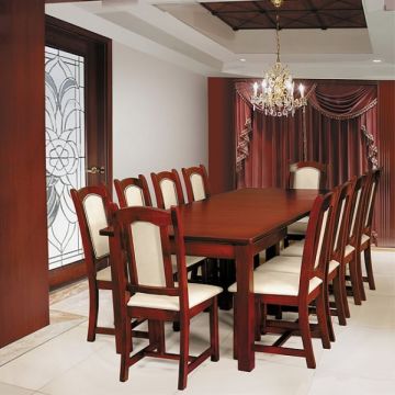 Set masa cu 10 scaune dining Transilvania, 200 280 x 100 x 80 cm