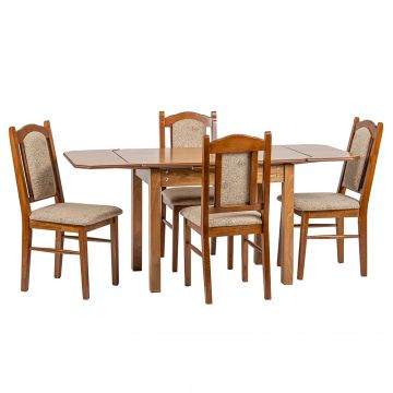 Set masa cu 4 scaune dining Linz, 110 170 x 70 x 78 cm
