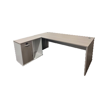 Birou colt de lucru profesional Armadi, Sonoma-alb, 140x70x75 cm