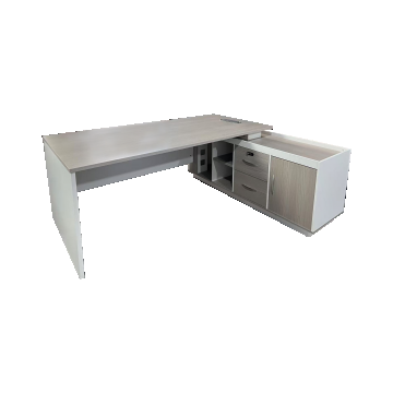 Birou colt profesional Armadi, Sonoma-Alb, 160x80x75 cm