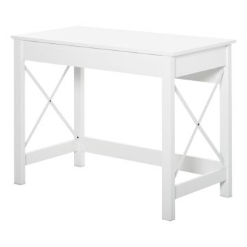 , Birou de Studiu, Stil Modern, MDF, Metal, 105x50x76 cm, Alb