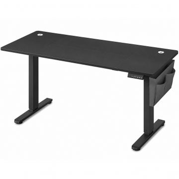 Birou electric reglabil pe inaltime, cadru metalic, functie memorie 4 pozitii, 160x70x(72-120) cm, negru