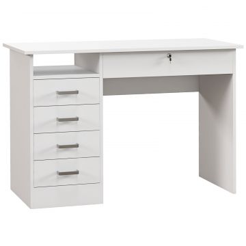 Birou Modern 140 cm cu 5 Sertare si Sertar Incuiabil