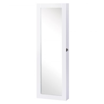dulap bijuterii cu oglinda, 37x9.5x121 cm, neagra