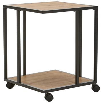 Masă Auxiliară din metal, plastic, material pe bază de lemn, 40/40/51 cm