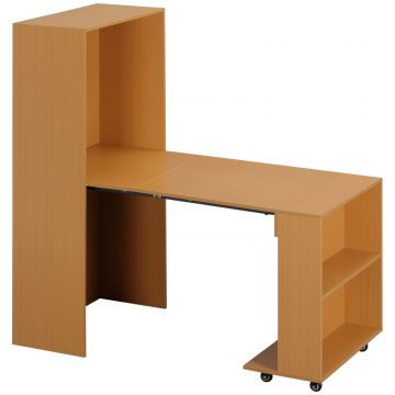 Masa de sufragerie pliabila moderna, bufet extensibil pentru spatii mici, locuri pana la 3 persoane, natural