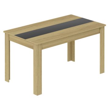 Masă din material pe bază de lemn, 140/80/75 cm,