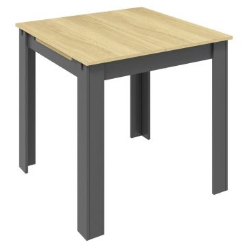 Masă din material pe bază de lemn, 80/80/75 cm,