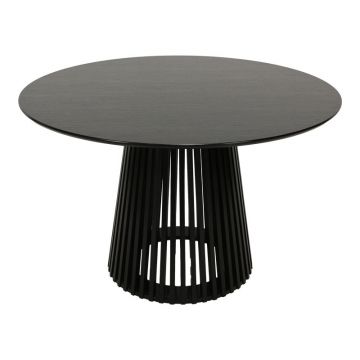 Masă dining Domonic, negru, 120x75 cm