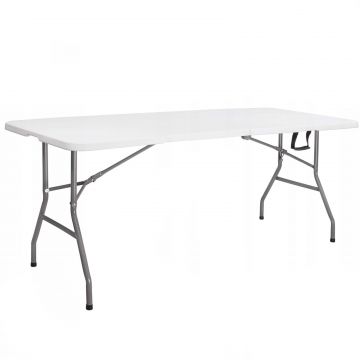 Masa dreptunghiulara pliabila multifunctionala, 180x72x75cm, alba