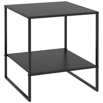 Masa Laterala Masa de Capat Industriala cu Depozitare pe Nivele Masa de Efect Clasic cu Cadru din Otel Negru