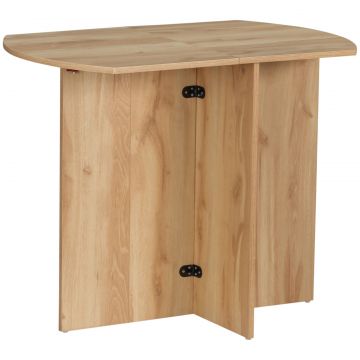Masa pliabila pentru economisirea spatiului, masa de bucatarie si sufragerie din lemn 90x60x74cm, stejar