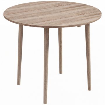 Masa Plianta Rotunda, Design economisire spatiu, natur Bucatarie Mica, Natur