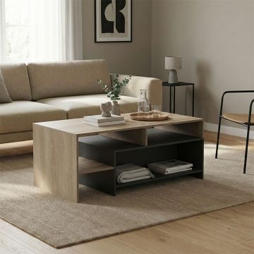 Măsuță de cafea Consa, sonoma/anthracite, 120x60x52.8 cm