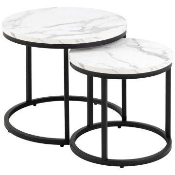 Măsuță De Cafea din metal, material pe bază de lemn, 45/45/40 cm