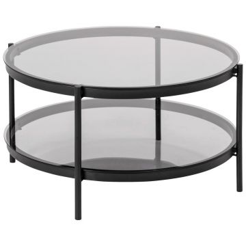 Măsuță De Cafea din metal, sticlă, 75/75/42 cm