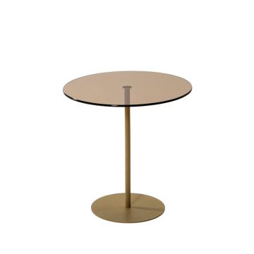 Masuta de cafea CHILL-OUT, auriu + bronz, 50x50x50 cm