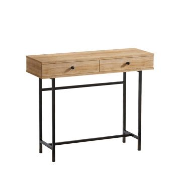 Masuta de toaleta ESTA, stejar + negru, 100x35x86 cm