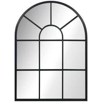 Oglinda Moderna de Perete - Arcuita 70 50 cm, Stil Fereastra Negru