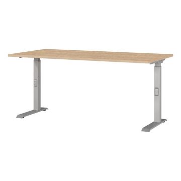 Birou reglabil cu blat cu aspect de lemn de stejar 80x160 cm Downey – Germania