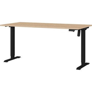 Birou reglabil cu blat cu aspect de lemn de stejar cu înălțime ajustabilă electric 80x160 cm Boras – Germania