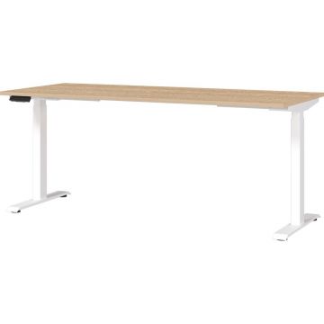 Birou reglabil cu blat cu aspect de lemn de stejar cu înălțime ajustabilă electric 80x180 cm Jet – Germania