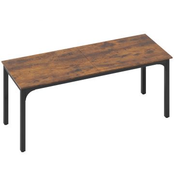 HOMCOM Birou, masă pentru calculator, design rustic, mult spațiu, PAL, Maro | Aosom Romania