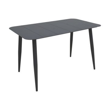 Masă Aluminiu Vista, Aluminiu, Antracit, 120x70x72 cm