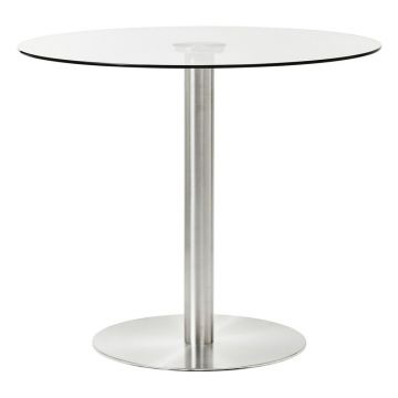 Masă de dining rotundă cu blat din sticlă ø 90 cm Metropolitan – Premier Housewares