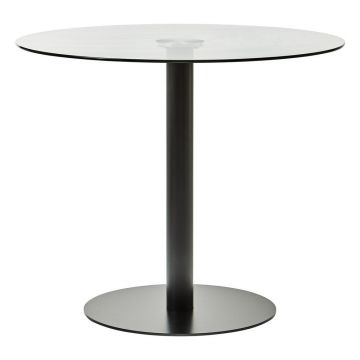 Masă de dining rotundă cu blat din sticlă ø 90 cm Metropolitan – Premier Housewares