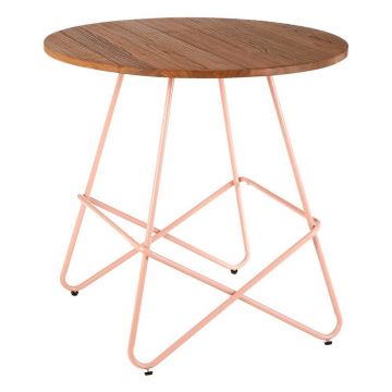 Masă de dining rotundă din lemn de ulm ø 80 cm District – Premier Housewares