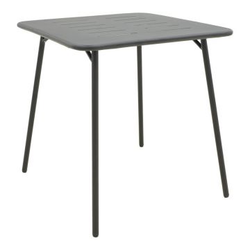 Masa de gradina, Moraja, Negru, 70x70x73 cm