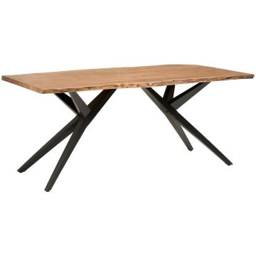 Masă din lemn, metal, 180/90/76 cm,