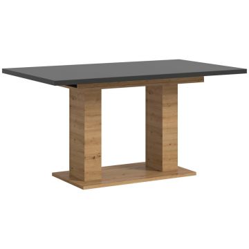 Masă din material pe bază de lemn, 150-190/90/76 cm,