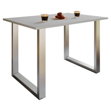 Masă din metal, material pe bază de lemn, 80/50/76 cm,