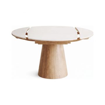 Masa dining extensibila din lemn masiv Julliet Oak
