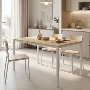 Masa dining, Faragio, Natural, 75x120x75 cm