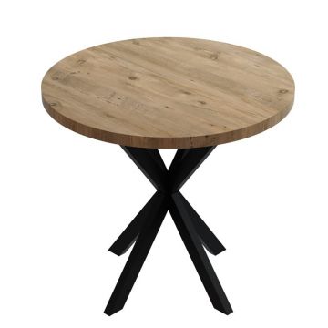 Masă Kalipso, natural/negru, 70x70x75 cm