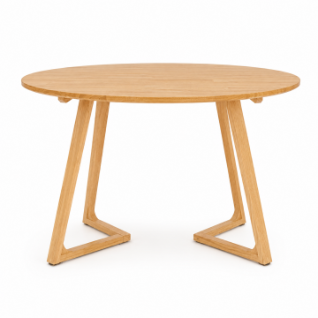 Masa rotunda dining din lemn masiv Terra Oak 100x100x75 cm