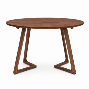 Masa rotunda dining din lemn masiv TERRA WALNUT 100x100x75 cm