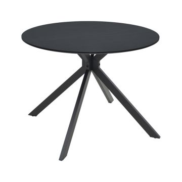 Masa Xuson Natural mdf, negru, D80x75 cm