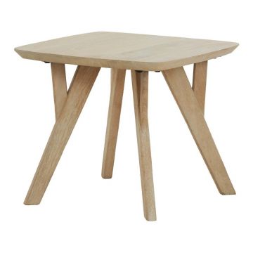 Măsuță auxiliară din lemn de mango 50x50 cm Quenza – Light & Living