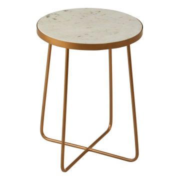Măsuță auxiliară rotundă cu blat din marmură ø 36 cm Shalimar – Premier Housewares