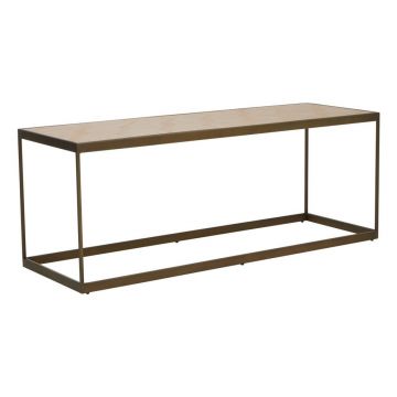 Măsuță de cafea maro/în culoare naturală cu blat cu aspect de lemn de stejar 40x120 cm Grenoble – Premier Housewares