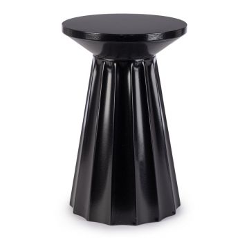 Măsuță de cafea negru-lucios rotundă din oțel ø 30 cm Adelya – Yes Everyday