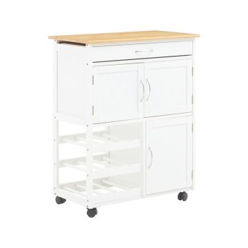 Măsuță de servire cu roți din bambus 37x67 cm Harlow – Premier Housewares