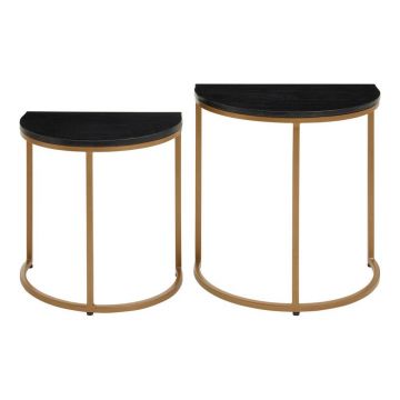 Măsuțe auxiliare 2 buc. cu blat din marmură 28x45 cm Varana – Premier Housewares